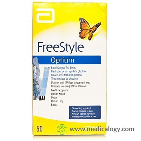 harga Abboth Freestyle Optium Strip Alat Cek Gula Darah Isi 50