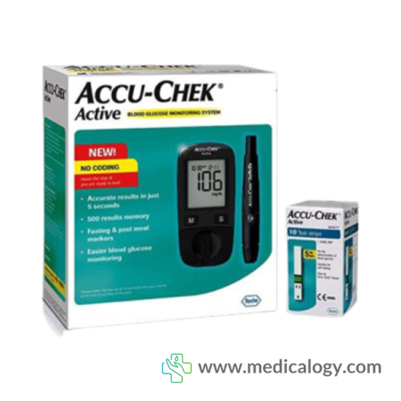 jual Accu Chek Active Alat Cek Gula Darah (Bonus 20 Strips)