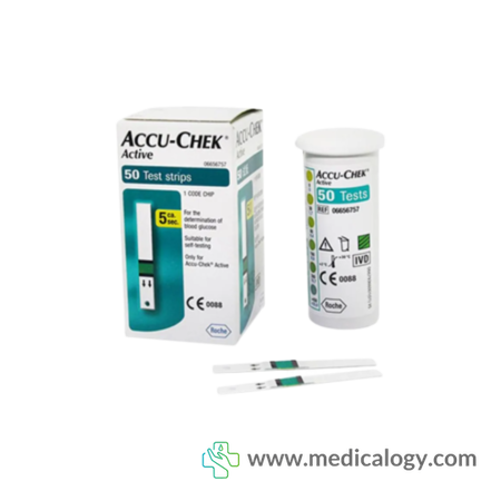 jual Accu Chek Active Strip Alat Cek Gula Darah Isi 50