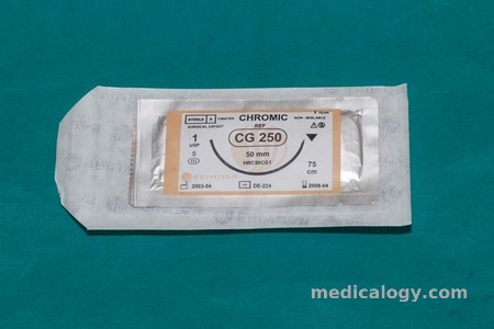 beli Benang Operasi Chromic 2-0 Taper 90 cm 1/2 Circle 40 mm