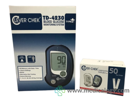 harga Clever Check Meter with Individual Strip Alat Cek Gula Darah 50T