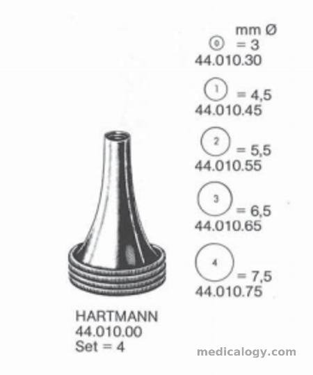 harga Dimeda  ENT Treatment Set HARTMANN Ear Specula Set  for Adults Inside non-reflective Outside Mirror Finish Chromium Plated Fig.1 - Fig.4