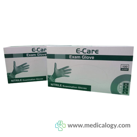 harga E-CARE Sarung Tangan NITRILE POWDER FREE size XL per box isi 100