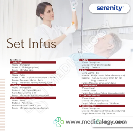 beli Infus Set (Airvent Y-Port) Dewasa Serenity | Selang Infus