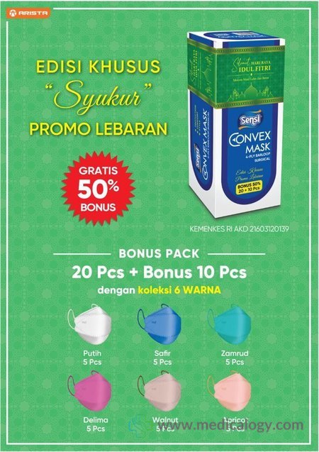 harga Masker Convex Sensi 4 Ply Edisi Lebaran Series Syukur isi 20+10 pcs