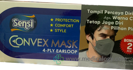 beli Masker Sensi Convex Warna Flashy isi 20 pcs + 2