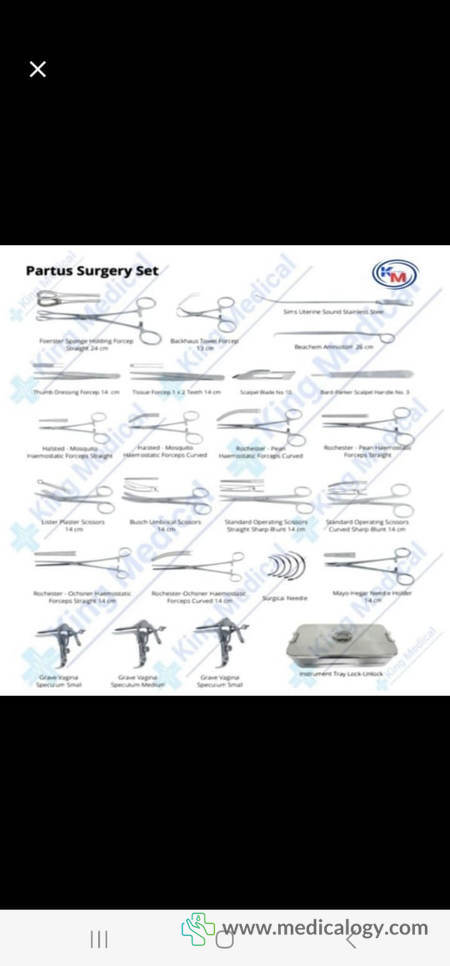 harga Partus Surgery Set Marwa