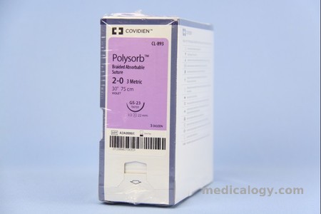 harga Polysorb 2 - 0 Violet 75 cm Taper Point 1/2 Circle 22 mm (Tonsil/Subkutan)