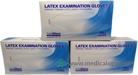 beli SafeGlove Sarung Tangan Latex isi 50 Pasang Size M