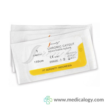 harga SERENITY Benang Catgut Chromic 1/0 with Needle 12ea