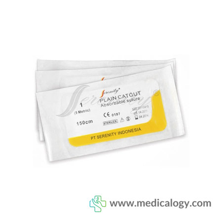 harga SERENITY Benang Catgut Plain 1/0 without needle metric 4_12ea