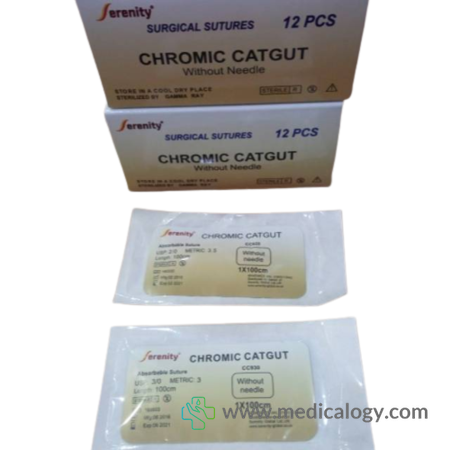 jual SERENITY Chromic Catgut tanpa Needle 3/0