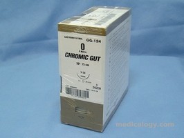 jual Chromic Gut 0 Taper Point  75 cm 1/2 Circle 37 mm (Fascia/Otot/Uterus)