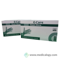 jual E-CARE Sarung Tangan NITRILE POWDER FREE size L per box isi 100