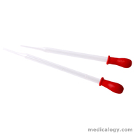 Pipet Tetes Kaca dengan Pump Karet Merah