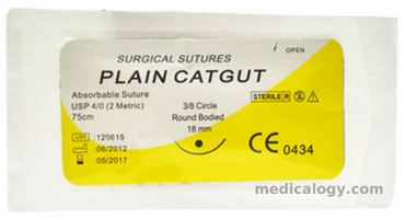 jual Plain Catgut without Needle USP 1/0 isi 12