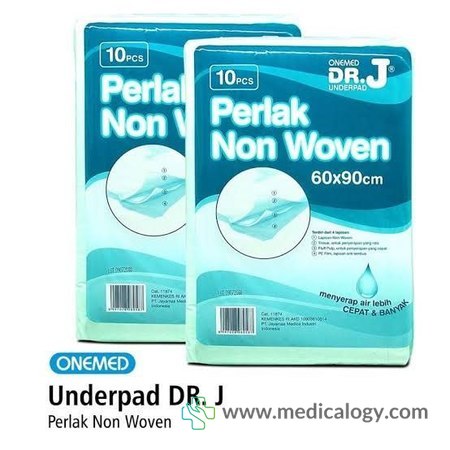 harga Underpad Dr J Onemed Perlak 60x90 Ecer Per Pcs